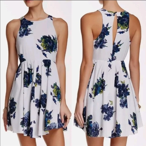 Free People | Dresses | Free People Flutter By Floral Fit Flare Dress Size  4 | Poshmark